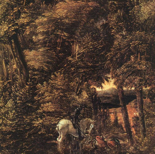 Saint George in the Forest, vintage artwork by Albrecht Altdorfer, A3 (16x12") Poster Print