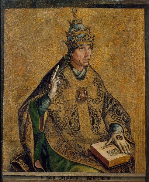 Saint Gregory the Pope, vintage artwork by Pedro Berruguete, A3 (16x12") Poster Print