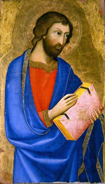 Saint Holding a Book, vintage artwork by Andrea di Bartolo, A3 (16x12") Poster Print