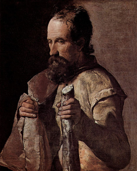 Saint Jacob the Jew, vintage artwork by Georges de La Tour, 12x8" (A4) Poster