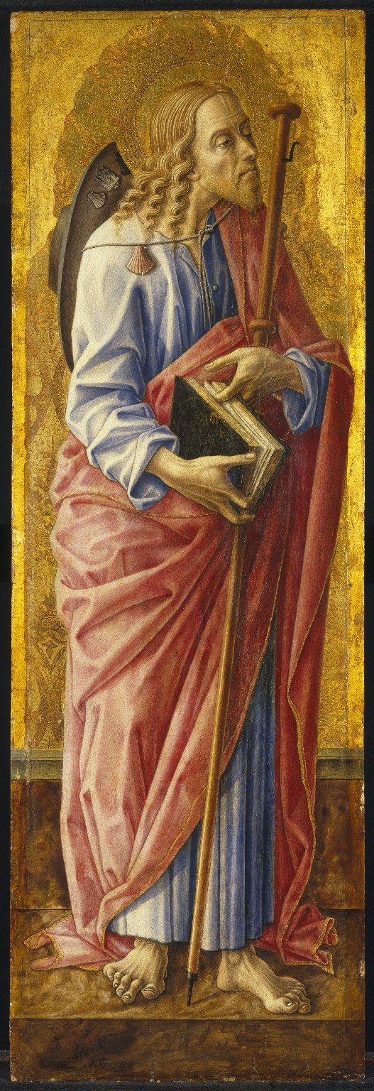 Saint James Major (panel of an altarpiece), vintage artwork by Carlo Crivelli, A3 (16x12") Poster Print