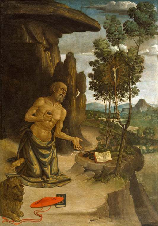 Saint Jerome in the Wildnerness, vintage artwork by Pinturicchio, A3 (16x12") Poster Print
