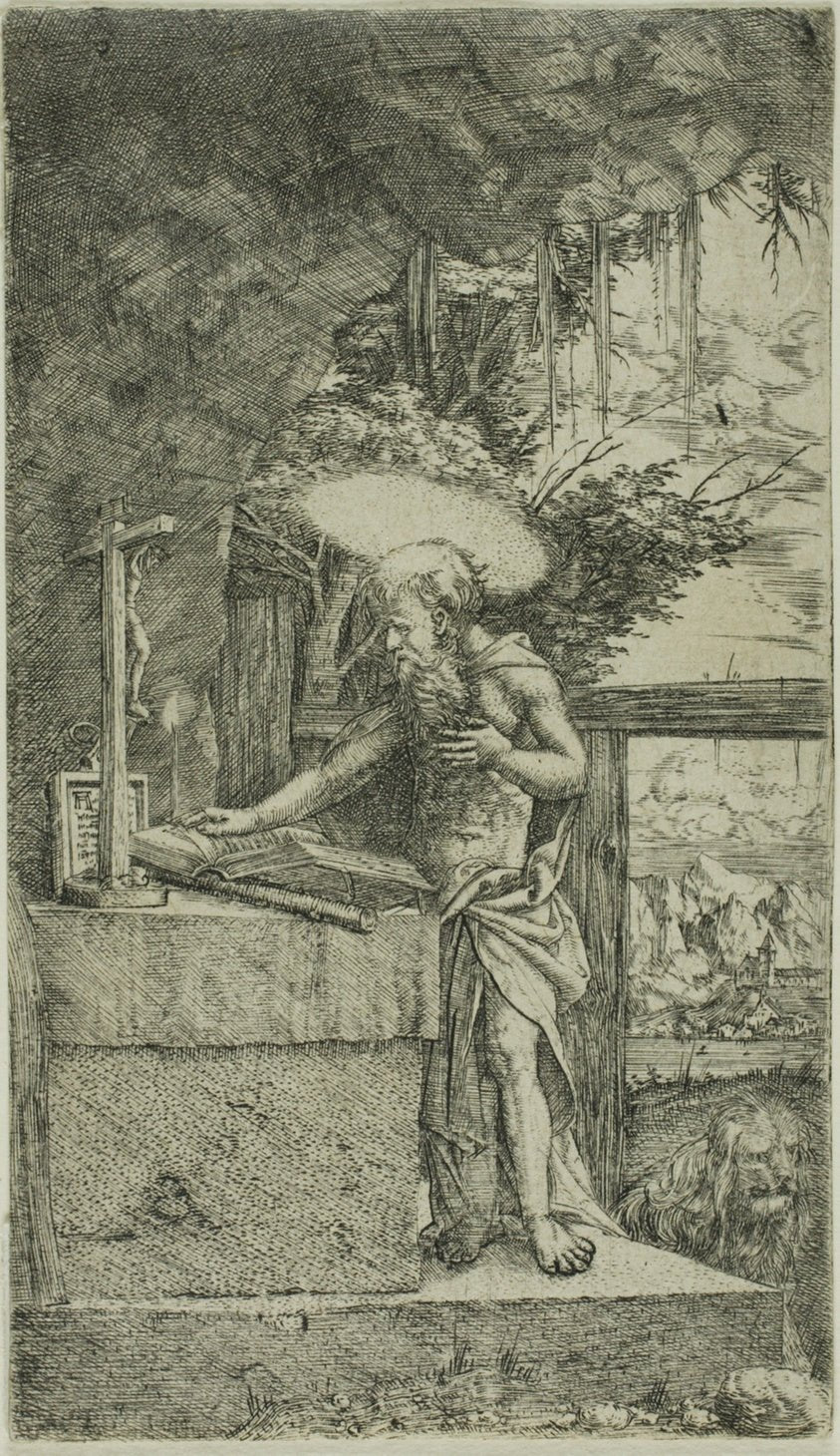 Saint Jerome Reading by  Albrecht Altdorfer, 23x16"( A2 size) Poster Print