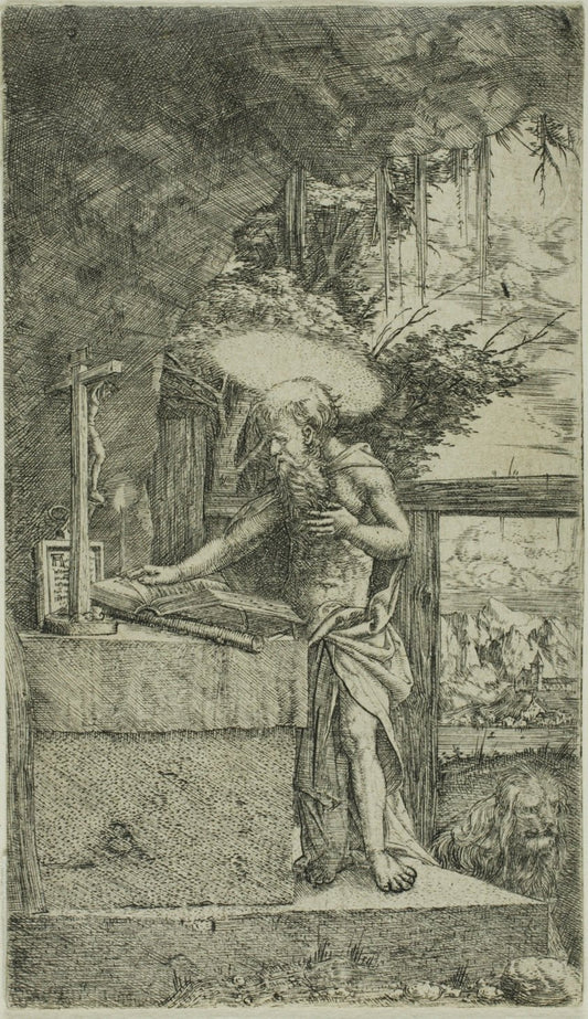 Saint Jerome Reading by  Albrecht Altdorfer, 23x16"( A2 size) Poster Print