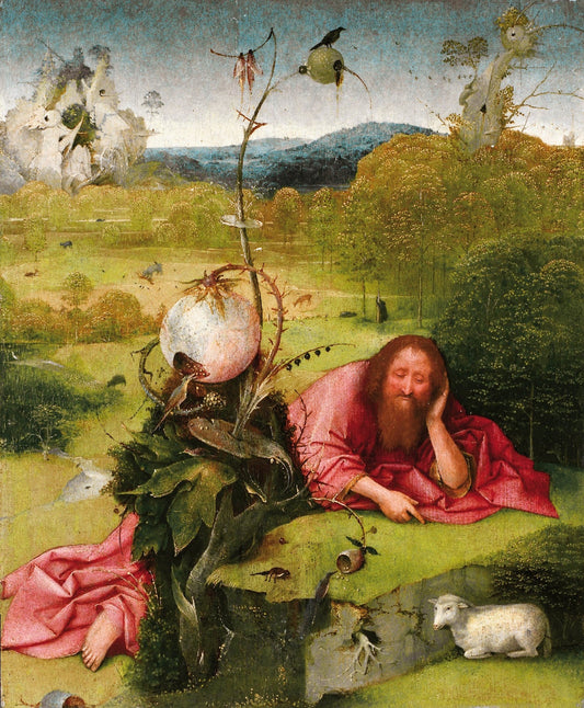 Saint John the Baptist in the Desert. End of the 15th century, vintage artwork by Jheronimus Bosch, A3 (16x12") Poster Print