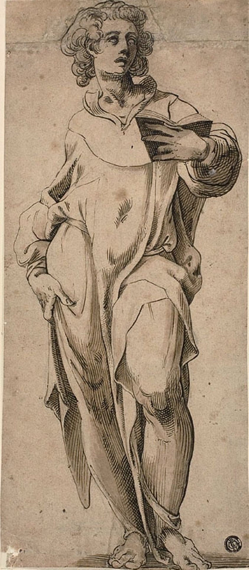 Saint John the Evangelist by  Attributed to Abraham Bloemaert (Dutch, 1566-1651),23x16"( A2 size ) Poster Print