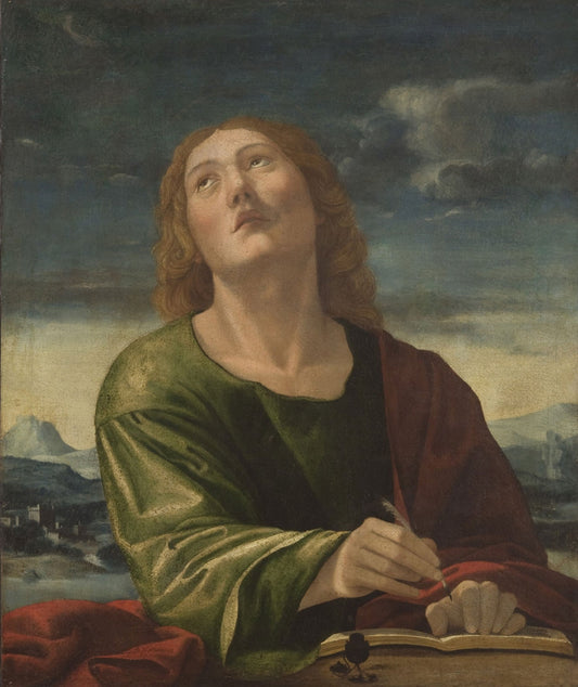 Saint John the Evangelist on Patmos, vintage artwork by Liberali di Jacomo da Verona, A3 (16x12") Poster Print