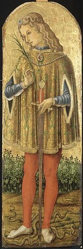 Saint Julien, vintage artwork by Vittore Crivelli, A3 (16x12") Poster Print