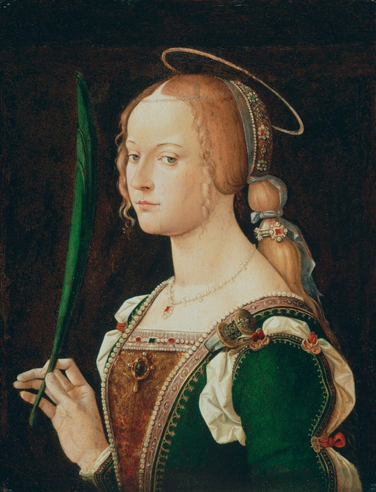 Saint Justina of Padua, vintage artwork by Bartolomeo Montagna, A3 (16x12") Poster Print