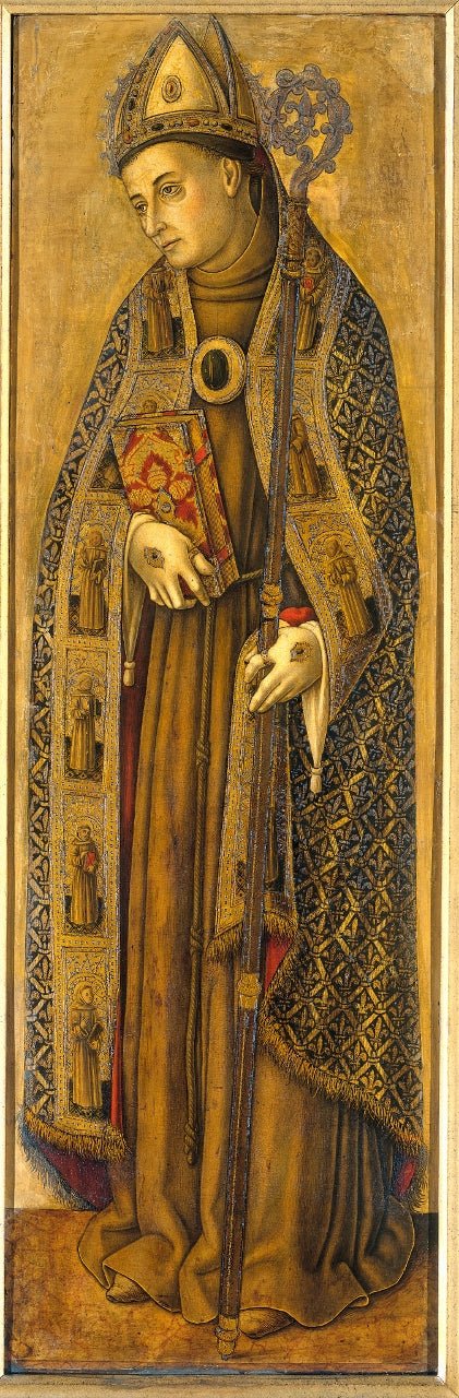 Saint Louis of France, vintage artwork by Vittore Crivelli, A3 (16x12") Poster Print