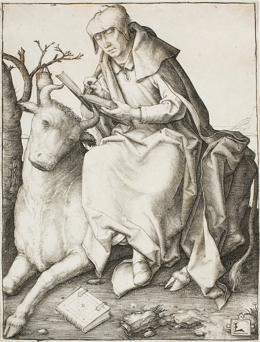Saint Luke by  Lucas van Leyden, 23x16"( A2 size) Poster Print