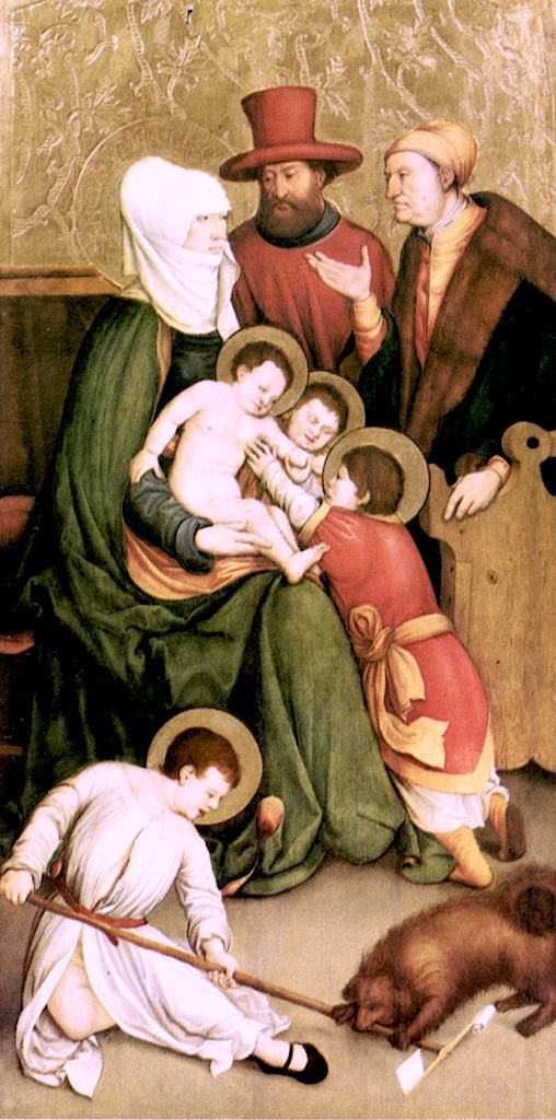 Saint Mary Cleophas and Her Family, vintage artwork by Bernhard Strigel, A3 (16x12") Poster Print