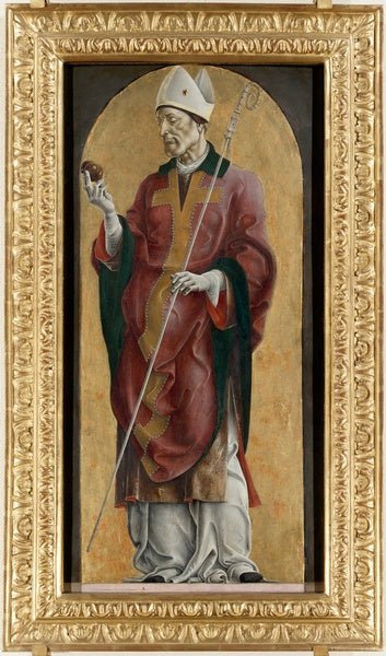 Saint Nicolas de Bari, vintage artwork by Cosmè Tura, A3 (16x12") Poster Print