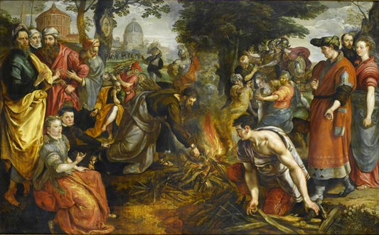 Saint Paul on Malta Bitten by  a Viper, vintage artwork by Maarten de Vos, A3 (16x12") Poster Print