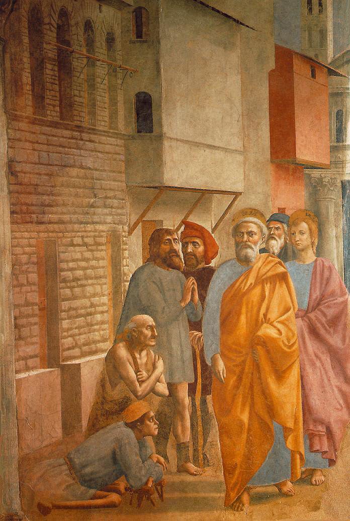 Saint Peter Healing the Sick with His Shadow (Brancacci Chapel), vintage artwork by Masaccio, A3 (16x12") Poster Print