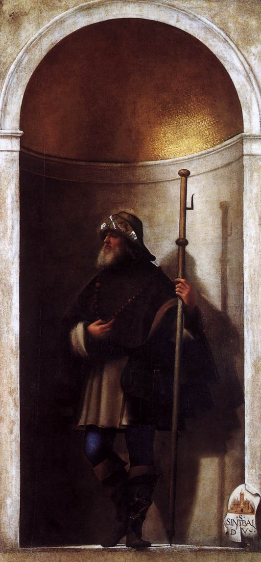 Saint Sinibaldo, vintage artwork by Sebastiano del Piombo, A3 (16x12") Poster Print