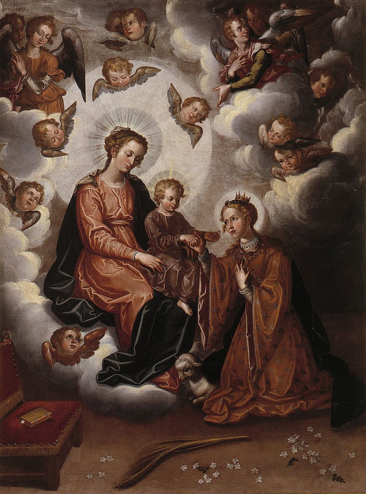 Sainte Ines, vintage artwork by Francisco Pacheco, A3 (16x12") Poster Print