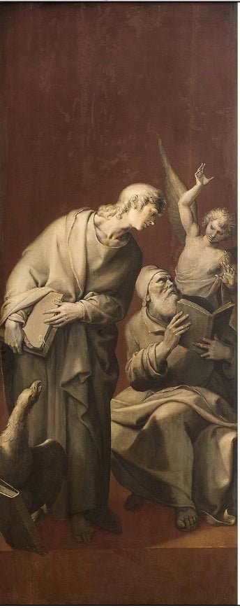 Saints John and Matthew, vintage artwork by Maarten Pepyn, 12x8" (A4) Poster