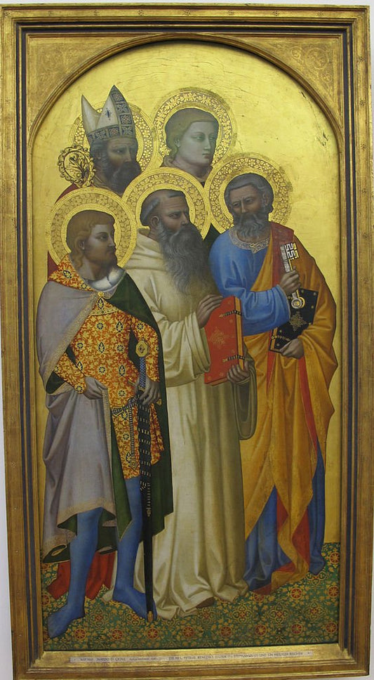 Saints, vintage artwork by Nardo di Cione, 12x8" (A4) Poster