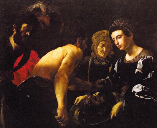 Salome, vintage artwork by Giovanni Battista Caracciolo, 12x8" (A4) Poster