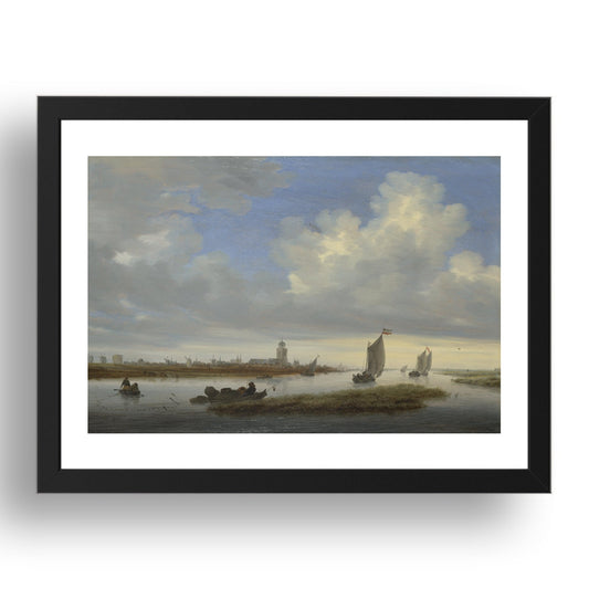 Salomon van Ruysdael: A View of Deventer seen from the North West, Poster in 17x13"(A3) Frame