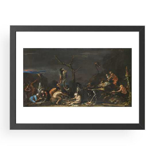 Salvator Rosa: Witches at their Incantations, Poster in 17x13"(A3) Frame