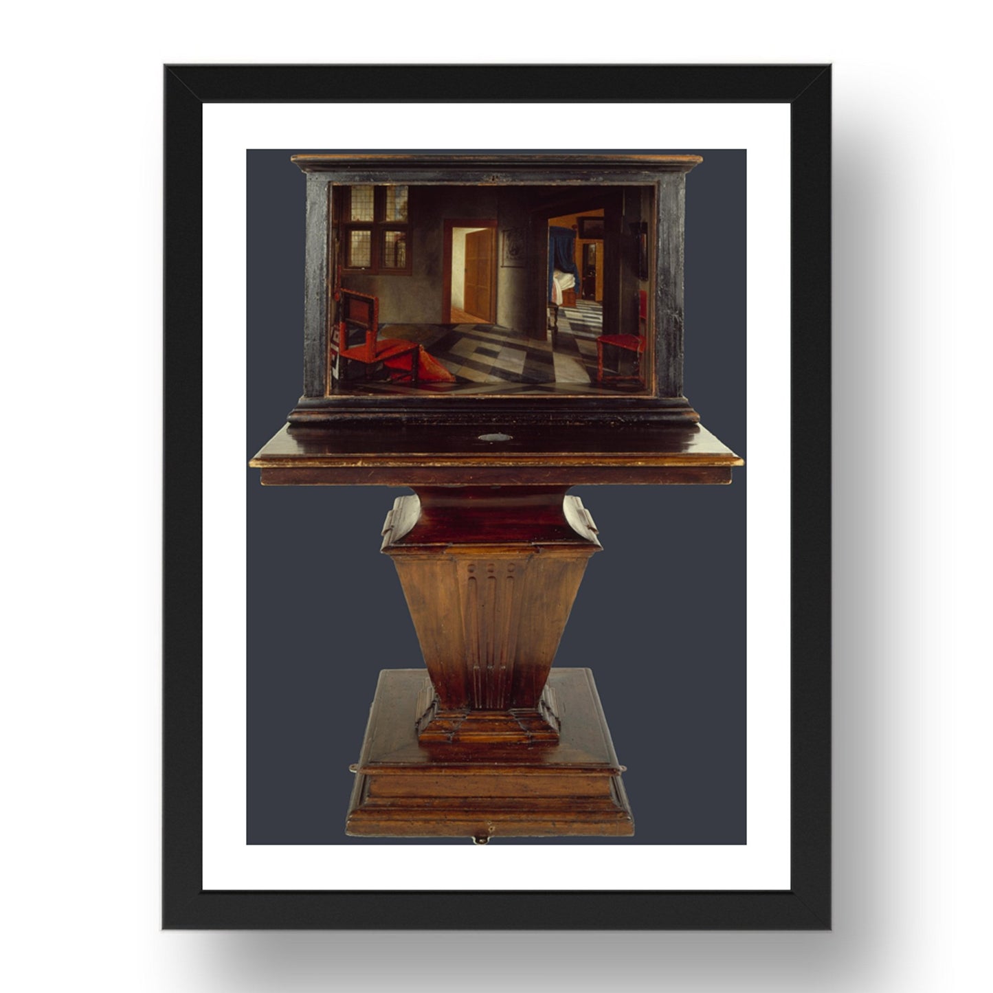 Samuel van Hoogstraten: A Peepshow with Views of the Interior of a Dutch House, Poster in 17x13"(A3) Frame