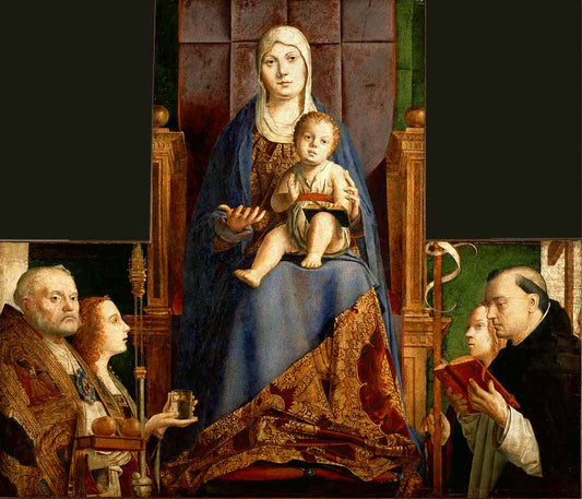 San Cassiano Altarpiece, vintage artwork by Antonello da Messina, A3 (16x12") Poster Print