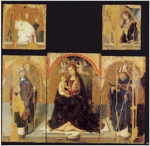San Gregorio Polyptych, vintage artwork by Antonello da Messina, A3 (16x12") Poster Print