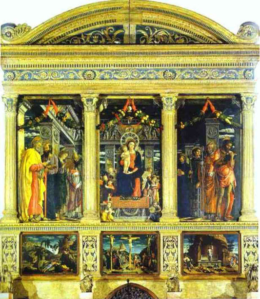San Zeno Polyptych, vintage artwork by Andrea Mantegna, A3 (16x12") Poster Print