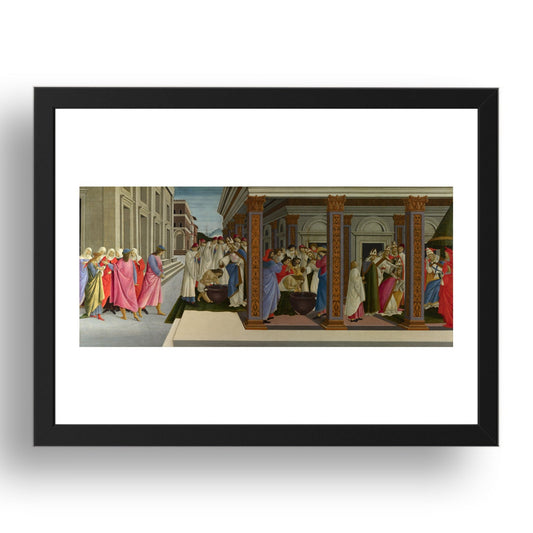Sandro Botticelli: Four Scenes from the Early Life of Saint Zenobius, Poster in 17x13"(A3) Frame
