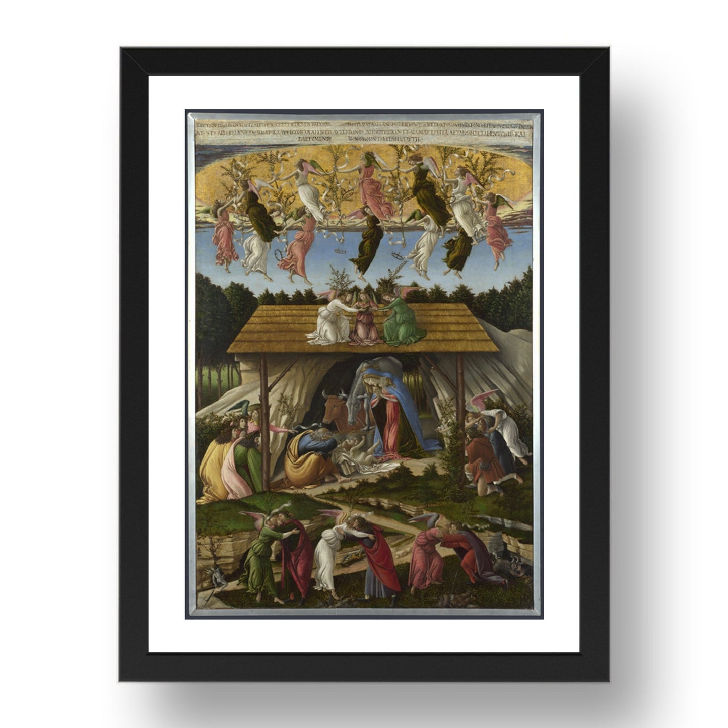 Sandro Botticelli: 'Mystic Nativity', Poster in 17x13"(A3) Frame