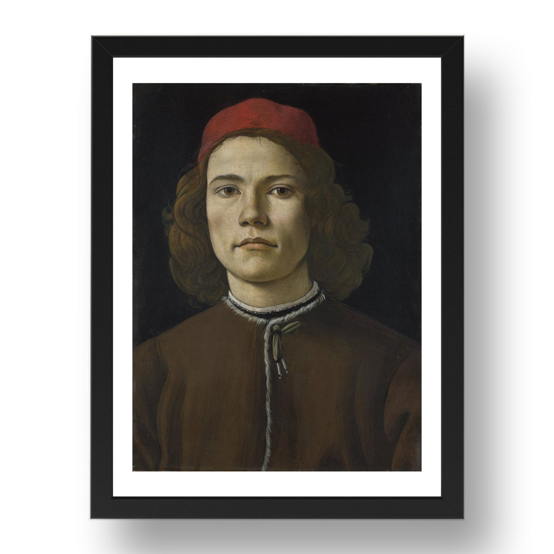 Sandro Botticelli: Portrait of a Young Man, Poster in 17x13"(A3) Frame