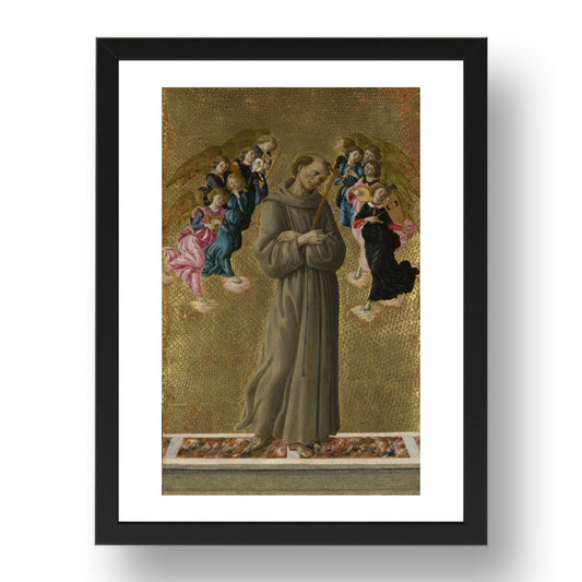 Sandro Botticelli: Saint Francis of Assisi with Angels, Poster in 17x13"(A3) Frame