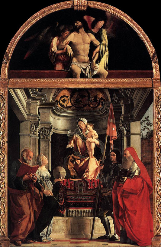 Santa Cristina al Tiverone Altarpiece (Treviso), vintage artwork by Lorenzo Lotto, A3 (16x12") Poster Print