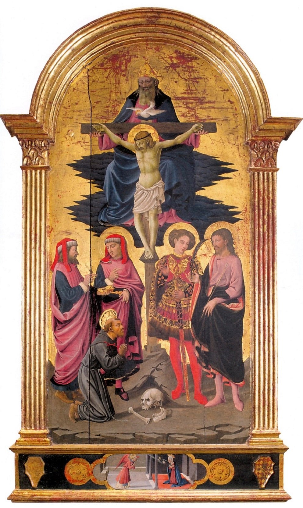 Santa Trinità Altarpiece, vintage artwork by Apollonio di Giovanni di Tommaso, A3 (16x12") Poster Print
