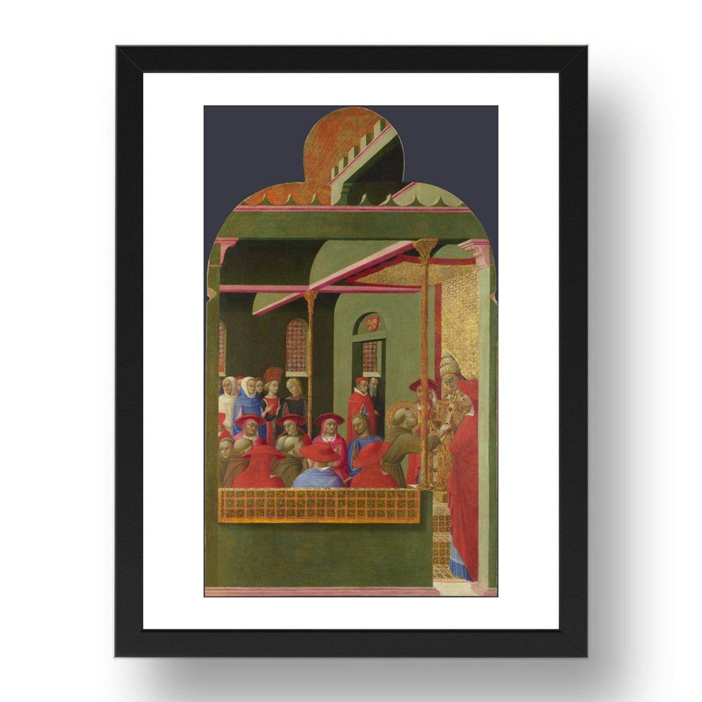 Sassetta: Saint Francis before Pope Honorius III, Poster in 17x13"(A3) Frame