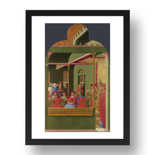 Sassetta: Saint Francis before Pope Honorius III, Poster in 17x13"(A3) Frame