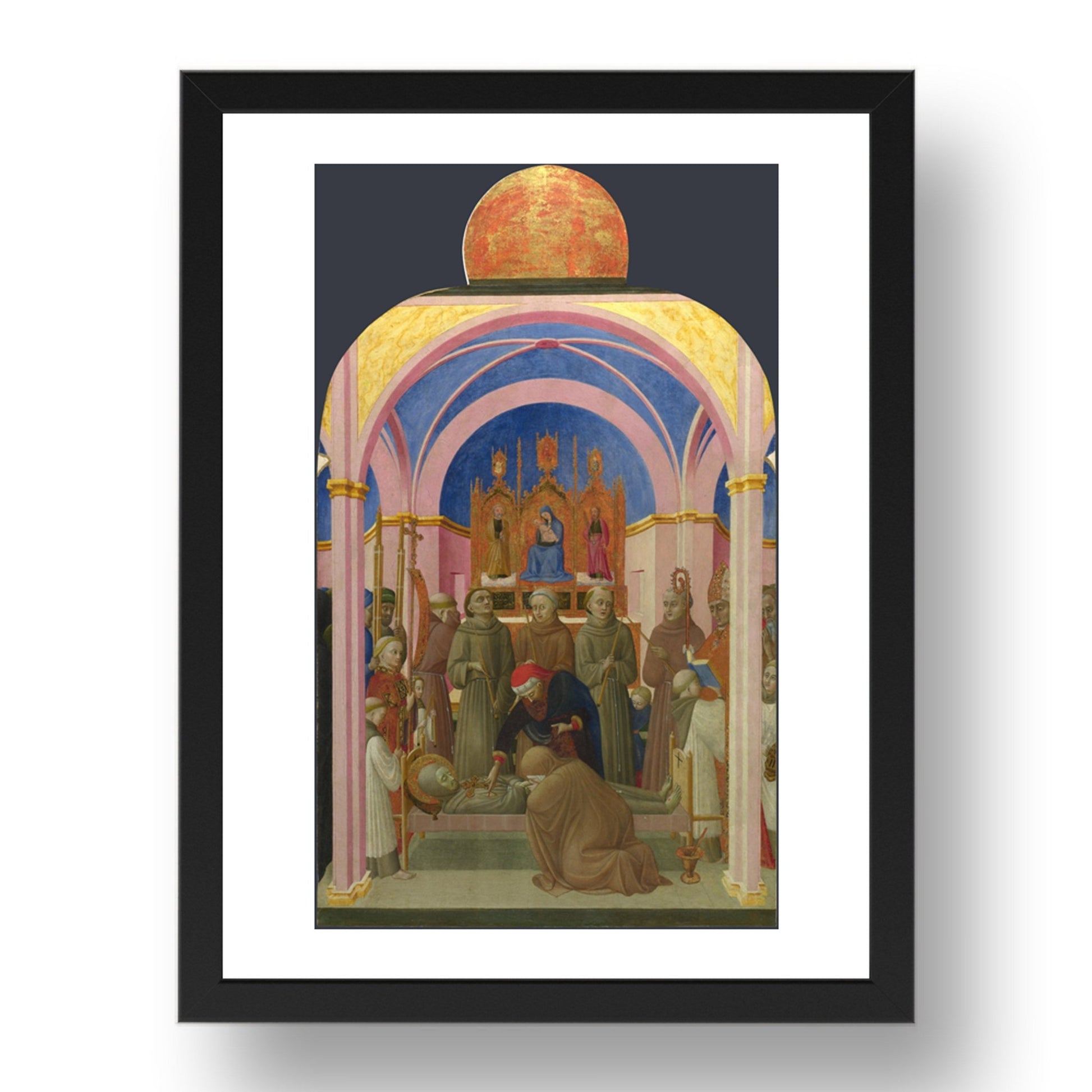 Sassetta: The Funeral of Saint Francis, Poster in 17x13"(A3) Frame