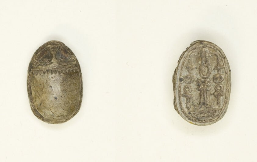 Scarab by  Hieroglyphs (swt, nfr, Dd, anx, nb) by  Egyptian, 23x16"( A2 size ) Poster Print