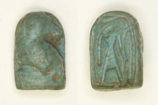 Scaraboid by  Squatting Baboon by  Egyptian, 23x16"( A2 size) Poster Print