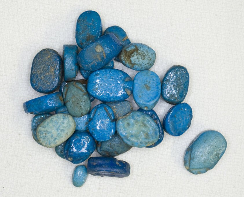 Scarabs with Plain Base by  Egyptian,23x16"( A2 size ) Poster Print