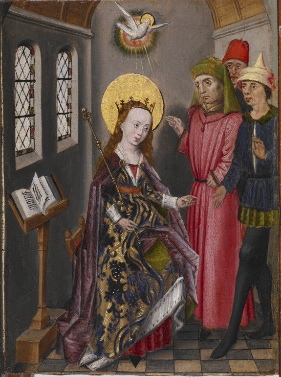 Scene from the Life of Saint Catherine, vintage artwork by Unknown - Flemish School 15th Century, A3 (16x12") Poster Print