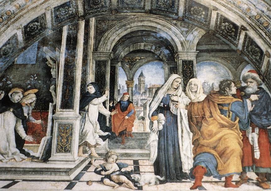 Scene from the Life of St Thomas Aquinas, vintage artwork by Filippino Lippi, A3 (16x12") Poster Print