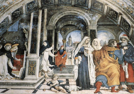 Scene from the Life of St Thomas Aquinas, vintage artwork by Filippino Lippi, A3 (16x12") Poster Print