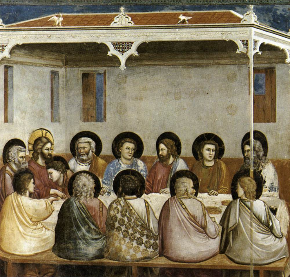 Scenes from the Life of Christ: 13. Last Supper, vintage artwork by Giotto, A3 (16x12") Poster Print