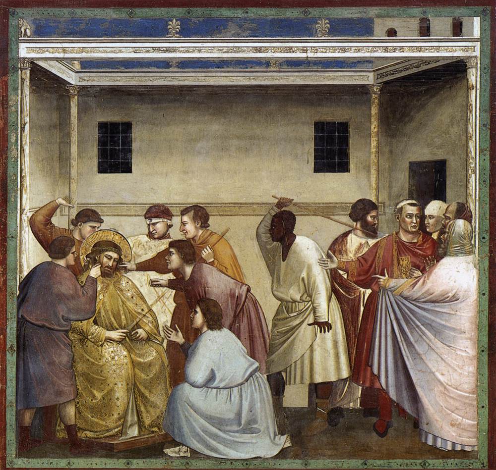 Scenes from the Life of Christ: 17. Flagellation, vintage artwork by Giotto, A3 (16x12") Poster Print