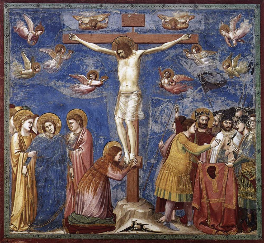 Scenes from the Life of Christ: 19. Crucifixion, vintage artwork by Giotto, A3 (16x12") Poster Print