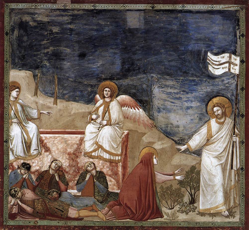Scenes from the Life of Christ: 21. Resurrection (Noli me tangere), vintage artwork by Giotto, A3 (16x12") Poster Print