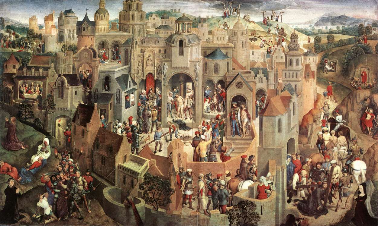 Scenes from the Passion of Christ, vintage artwork by Hans Memling, A3 (16x12") Poster Print